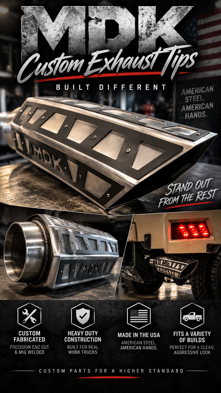 MDK custom exhaust tips